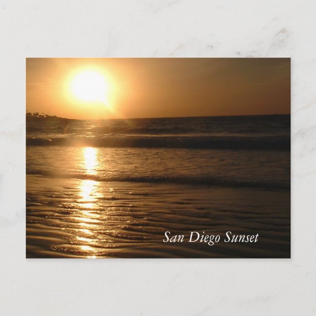 San Diego Sunset Postcard (Front)