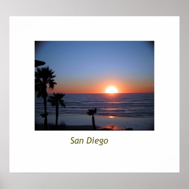 San Diego Sunset Poster (Front)
