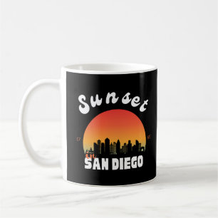 San Diego Sunset Silhouette Coffee Mug