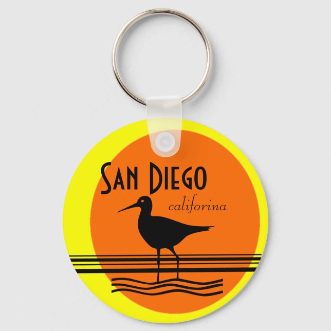 San Diego-Sunset Souvenir Key Ring (Front)