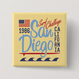 San Diego Surf Challenge 1986 15 Cm Square Badge