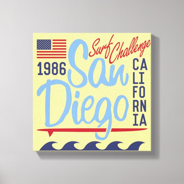 San Diego Surf Challenge 1986 Canvas Print (Front)