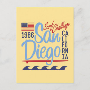 San Diego Surf Challenge 1986 Postcard