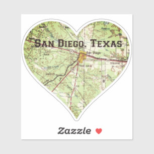 San Diego TX Vintage Map