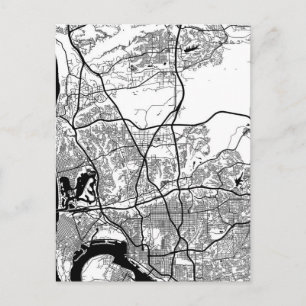 San Diego USA City Map Postcard