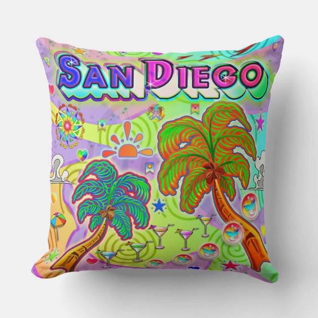 San Diego Vacation Target Pillow (Front)