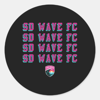 San Diego Wave Fc Team Repeat San Diego Soccer Classic Round Sticker