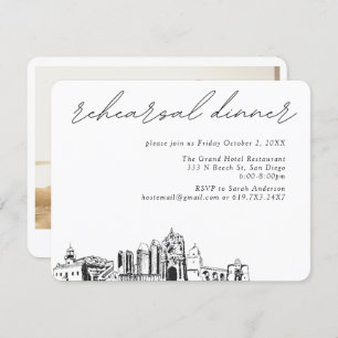 San Diego Wedding Elegant Rehearsal Dinner Enclosure Card