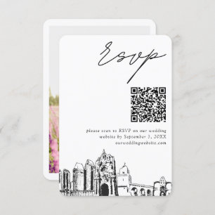 San Diego Wedding Modern RSVP QR Code Enclosure Card