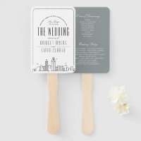 San Diego Wedding | Wedding Program Hand Fan