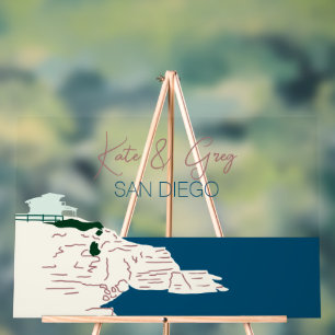 San Diego Wedding Welcome  Acrylic Sign
