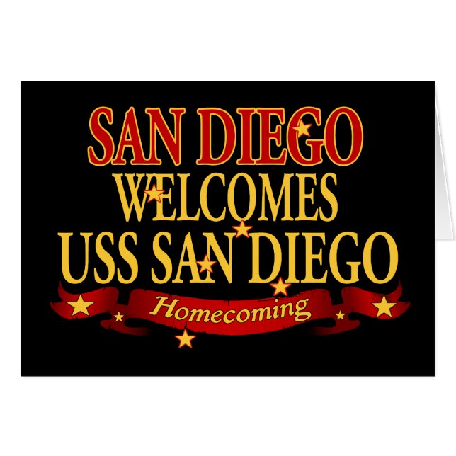 San Diego Welcomes USS San Diego (Front Horizontal)