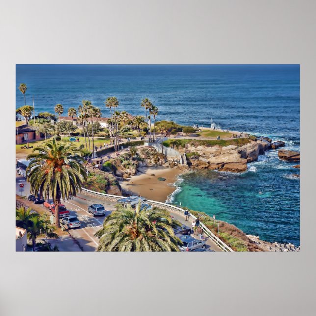 San Diego's La Jolla Cove Poster (Front)