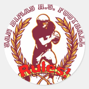San Dimas HS Football RULES! Classic Round Sticker