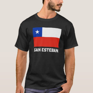 San Esteban Republica Chile Flag Emblem Escudo Ban T-Shirt