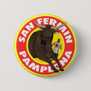 San Fermin de Pamplona 6 Cm Round Badge