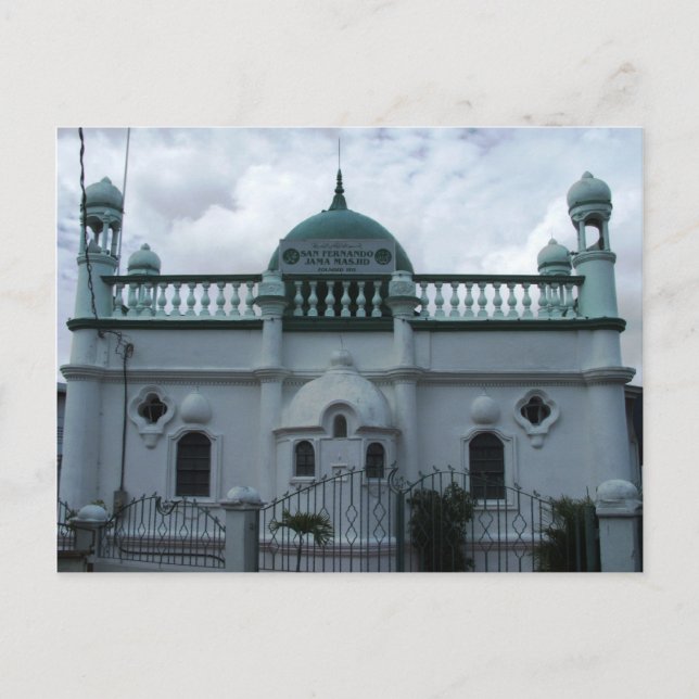 San Fernando Jama Masjid (Mosque) Trinidad Postcard (Front)