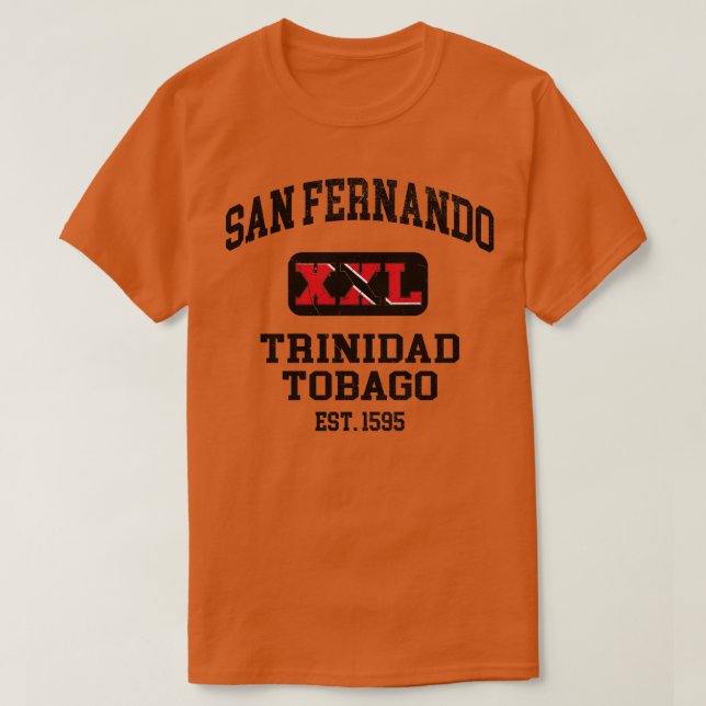 San Fernando Trinidad and Tobago XXL Athletic desi T-Shirt (Design Front)