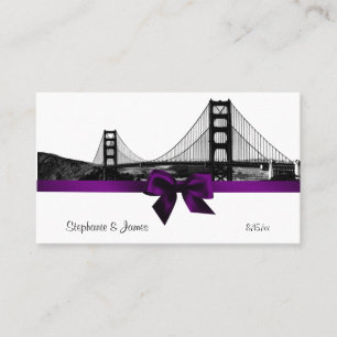 San Fran Skyline Etched BW Purple Place Cards #2