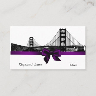 San Fran Skyline Etched BW Purple Place Cards #2