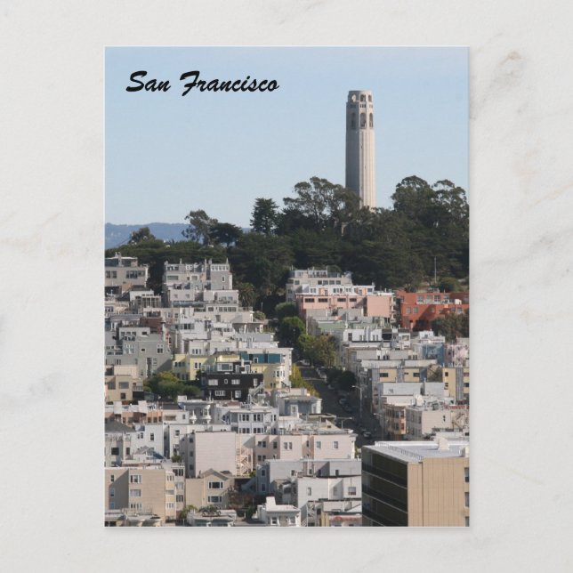 san fran streets tower postcard (Front)