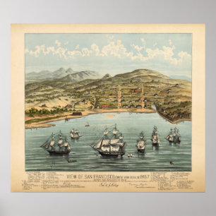 San Francisco, 1847 (Bosqui) BigMapBlog.com Poster