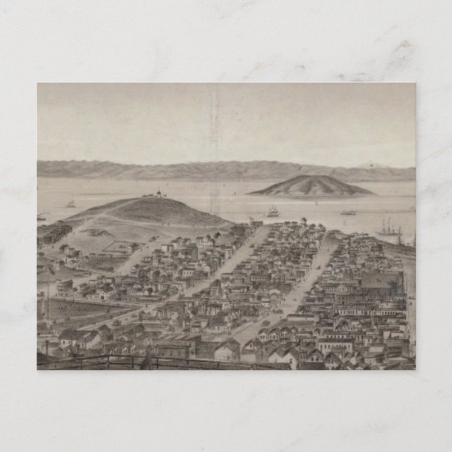 San Francisco, 1862 from Russian Hill Postcard (Front)