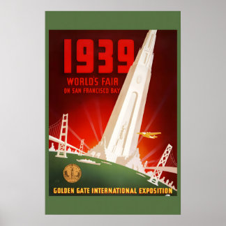 San Francisco 1939 World's Fair Vintage Style Poster