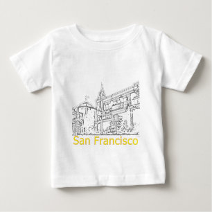 San Francisco 1986 art The MUSEUM Zazzle Drawing Baby T-Shirt