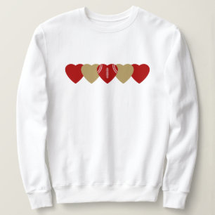 San Francisco 49ers Heart Football Dark Sweatshirt