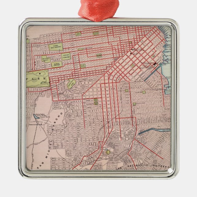 San Francisco 7 Metal Tree Decoration (Front)