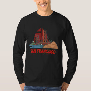 San Francisco America Football Golden Gate Bridge T-Shirt