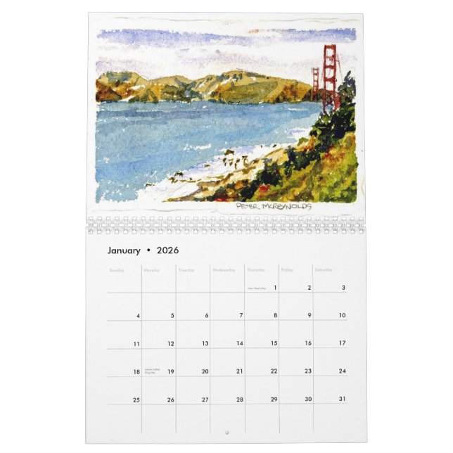 San Francisco and the Gate Calendar (Jan 2026)