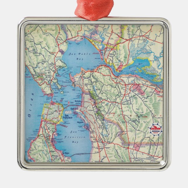 San Francisco and Vicinity Metal Tree Decoration (Front)