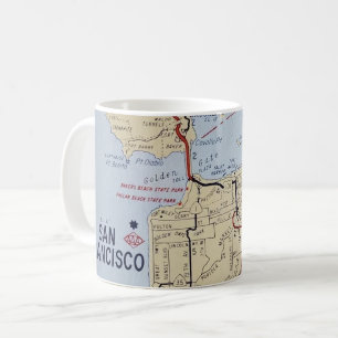 San Francisco Area Map Coffee Mug