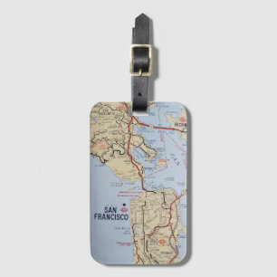 San Francisco Area Map Luggage Tag