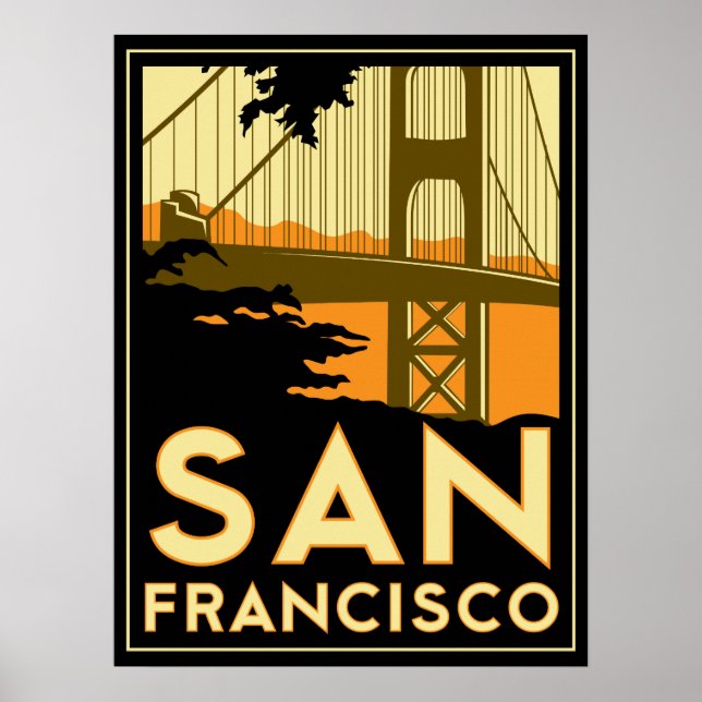 san francisco art deco retro poster (Front)