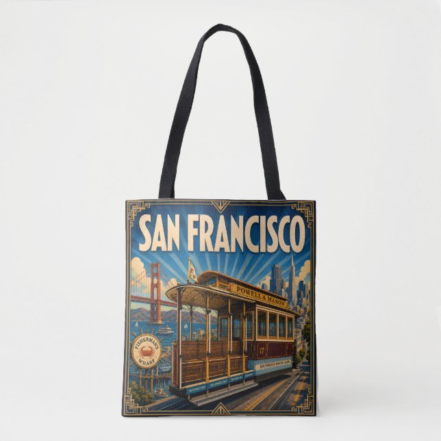 San Francisco art deco tote bag (Front)