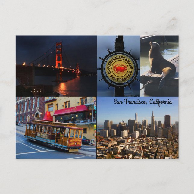 San Francisco Attractions #2 Postcard (Front)