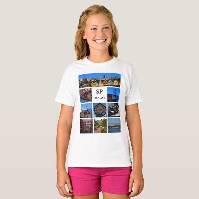 San Francisco Attractions Collage #1 T-Shirt (Front Full)