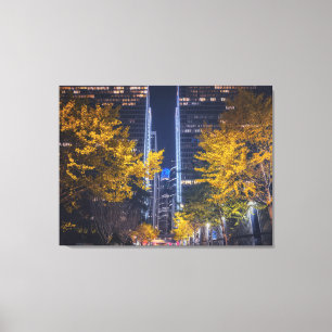 San Francisco Autumn Cityscape at Night Canvas Print