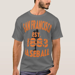 San Francisco Baseball Est 1883 Baseball Pitcher V T-Shirt