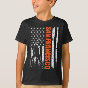 San Francisco Baseball Flag Usa Vintage Patriotic  T-Shirt