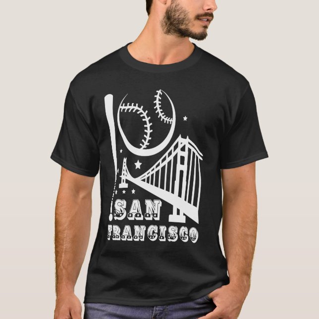 San Francisco Baseball   Patriotic Baseball T-Shirt (Front)