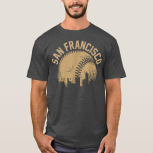 San Francisco Baseball Skyline California Player C T-Shirt