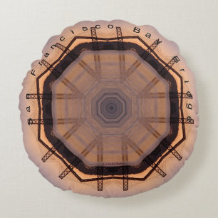 San Francisco Bay Bridge Round Cushion