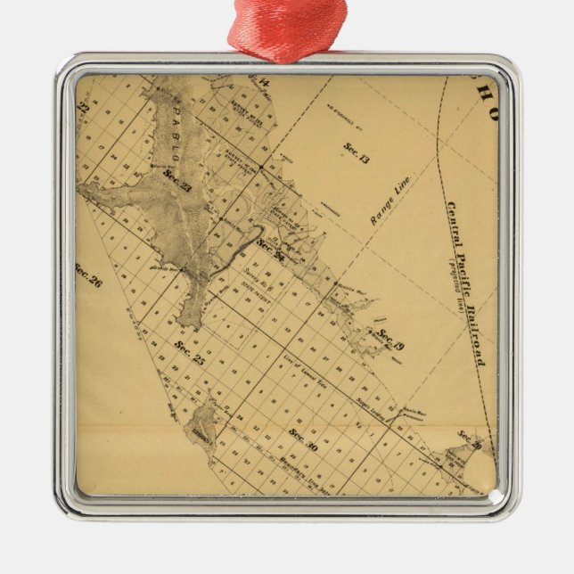 San Francisco Bay Salt Marsh Metal Tree Decoration (Front)