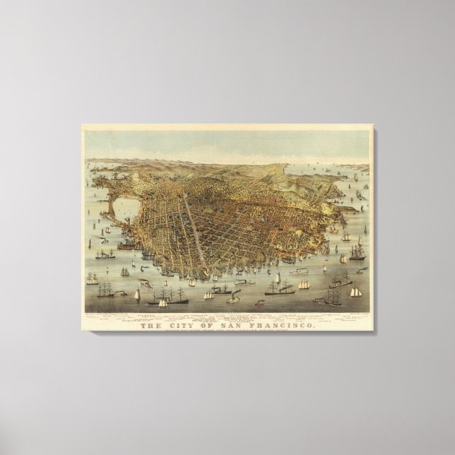 San Francisco Birds eye view Canvas Print (Front)