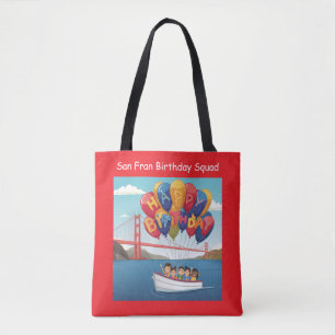 San Francisco Birthday Squad Balloon Design Tote Bag