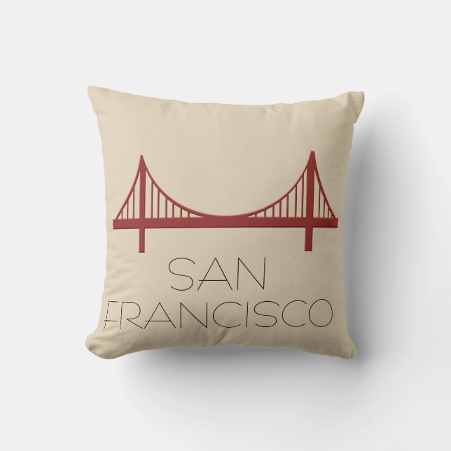 San Francisco Bridge Modern Cushion (Front)